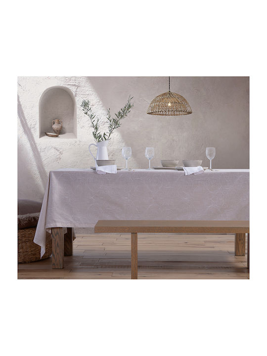 Nef-Nef Homeware Tablecloth Cotton Vital Beige 150x250cm