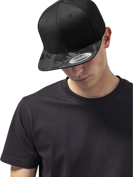 Flexfit Visor Jockey mit geradem Schirm Schwarz
