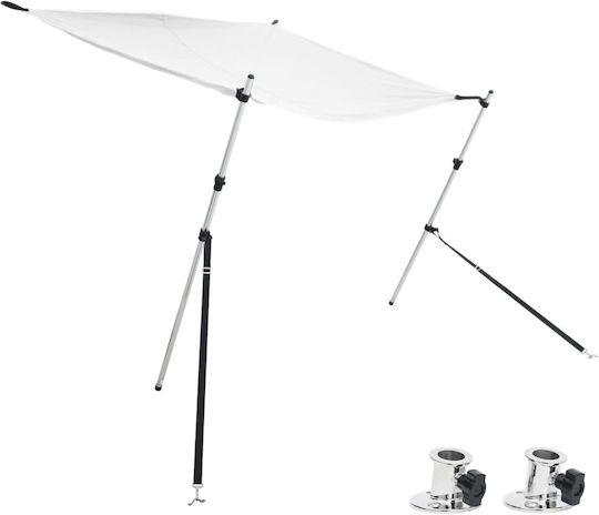 vidaXL Tenta Barca Aluminiu M170xL170xH113cm Alb Culoare
