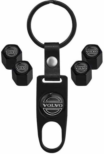 M-Wave Car Tire Valve Caps with Logo Volvo 4pcs