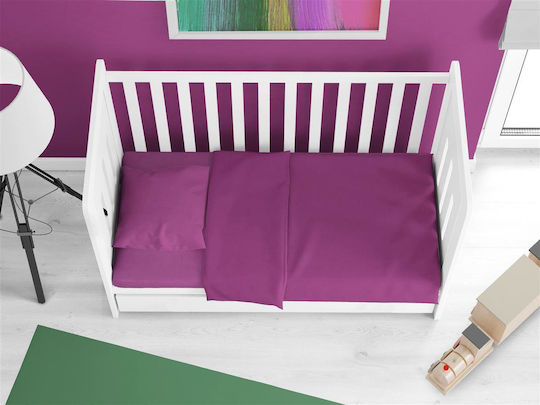 Dimcol Baby Bettbezug Bebe Solid Dark Magenta 120x160cm.