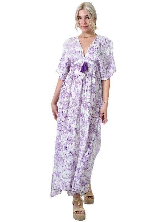 Potre Sommer Maxi Abendkleid purple