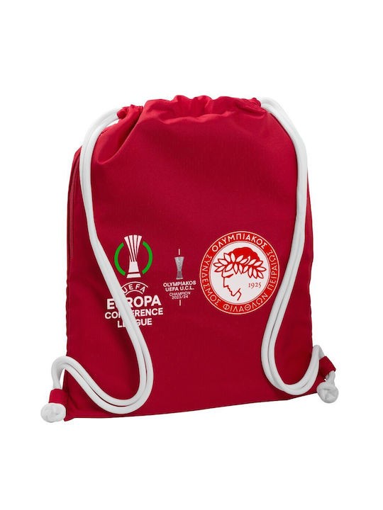 Koupakoupa Olympiacos Uefa Europa Conference League Champion 2023/24 Geantă Înapoi Sala de sport Roșu