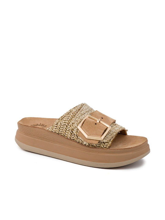 Fantasy Sandals Women's Flat Sandals Natural Ra...