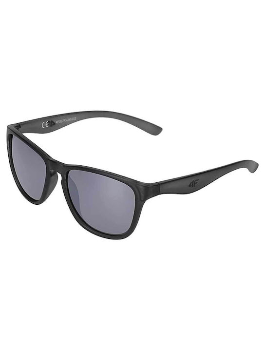 4F Sunglasses with Black Plastic Frame and Silver Mirror Lens 4FWSS24ASUNU048-20S