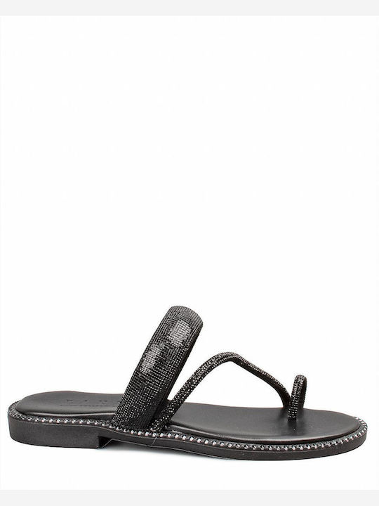 Zakro Collection Women's Flat Sandals in Black Color