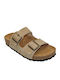 Flache Sandalen für Damen Anatomisch in Beige Farbe