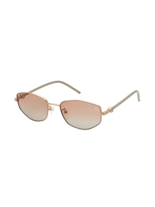 Tous Women's Sunglasses with Gold Metal Frame and Pink Gradient Lens STO457 02AM