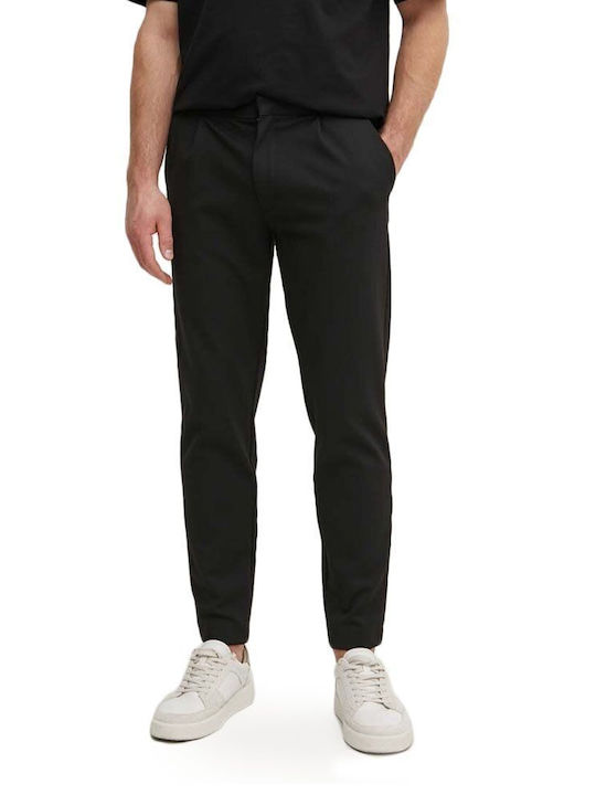 Trousers Elastic in Slim Fit Black