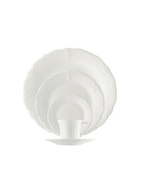 Cryspo Trio Plate Desert made of Porcelain White with Diameter 21cm