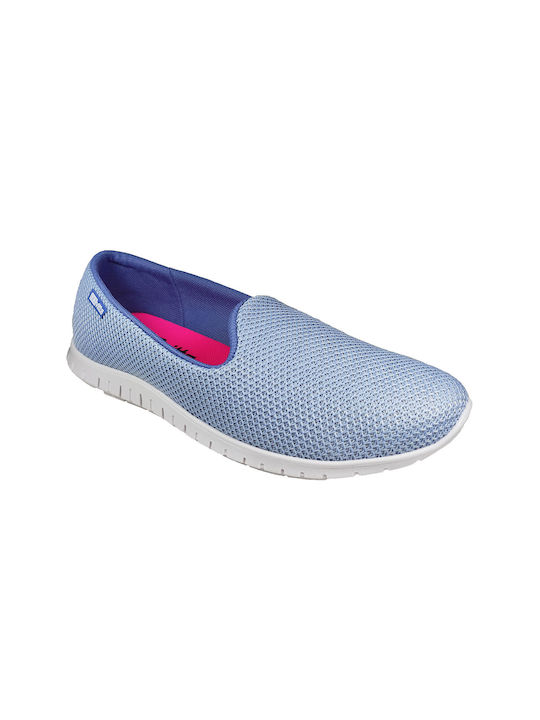 act vitta Πάνινα Γυναικεία Slip-On Γαλάζια