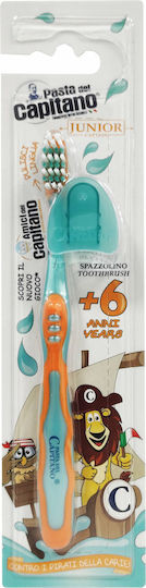 Pasta del Capitano Junior Children's Toothbrush For 6+ Years Orange-Green