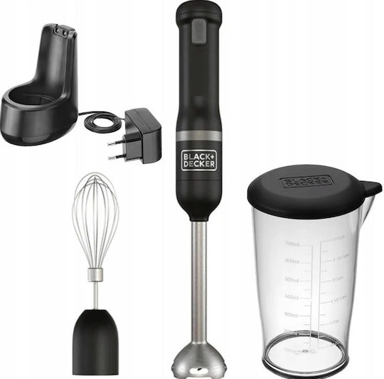 Black & Decker Ραβδομπλέντερ με Ανοξείδωτη Ράβδο Μαύρο