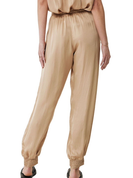 Mexx Women's Fabric Trousers Sand