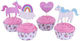 Αγαπώ Μονόκερους Cupcake Σετ 24 Θήκες Toppers Pme