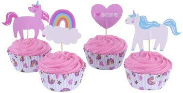 Αγαπώ Μονόκερους Cupcake Σετ 24 Θήκες Toppers Pme