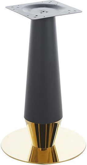 Woodwell Tosca Βάση Τραπεζιού Μεταλλική Μαύρο-χρυσό 45x45x72cm