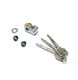 ISEO Lock Cylinder with 3 Keys Silver