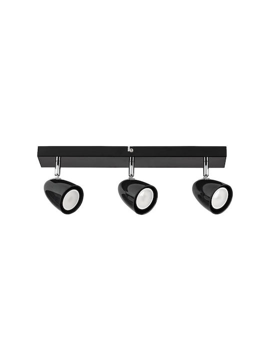 Rabalux Triple Spot with Socket GU10 in Black Color