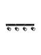 Rabalux Spot with 4 Lights and with Socket GU10 in Black Color