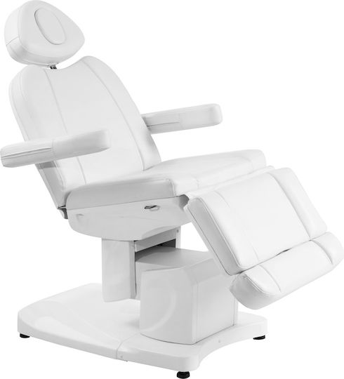 Beauty Chair White with Adjustable Height and Electric Lifting