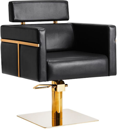 Exquisite Lux Hair Salon Chair Black with Adjustable Height and Hydraulic Lifting