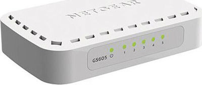 NetGear GS605 Unmanaged L2 Switch with 5 Gigabit (1Gbps) Ethernet Ports