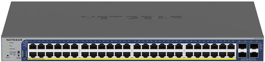 NetGear GS752TXP Managed PoE Switch με 52 Θύρες Gigabit (1Gbps) Ethernet και 4 SFP Θύρες