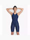 Arena Powerskin St Next Open Back 005873-75 Женски Състезателен Една част Бански за плуване Син