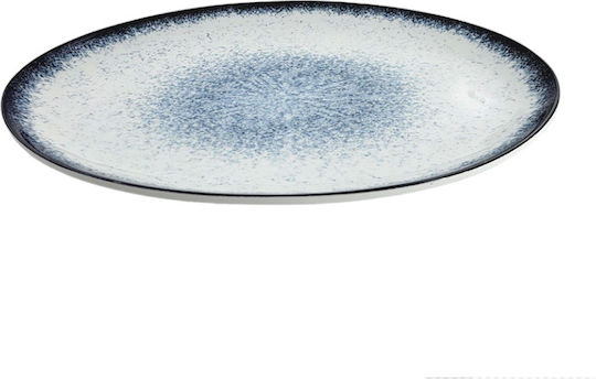 Dot Serving Platter Oval made of Porcelain White