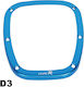 Autoline D3 Car Gear Shift Frame Decoration in Blue Color
