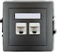 Karlik Мрежова контактна гнездо RJ45 Тип Cat6 в цвят Черен 12DGK-4