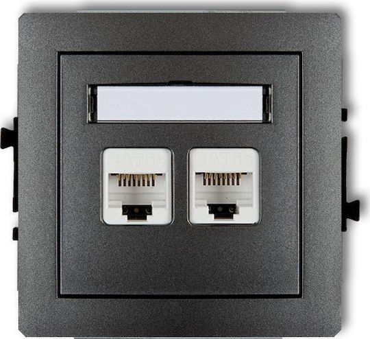 Karlik Prize de rețea RJ45 De tip Cat6 în culoarea Negru 12DGK-4