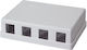 LogiLink Единично Външно Гнездо За Електрическа Мрежа RJ45 В Бял Цвят NK4034