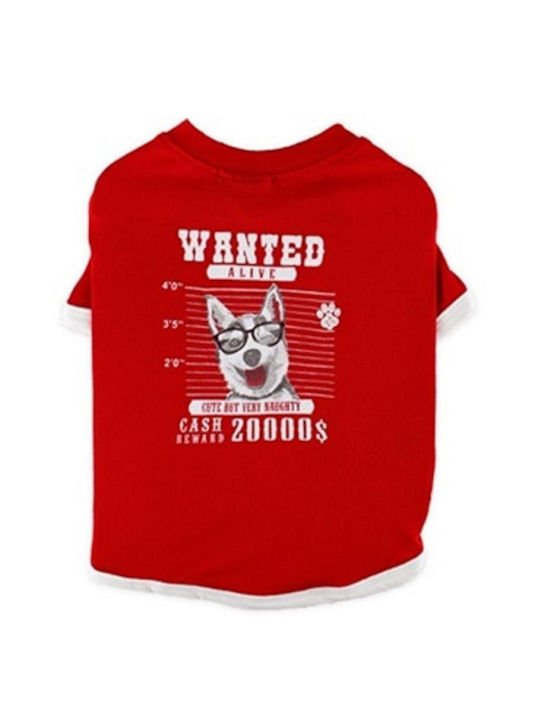 T-Shirt Wanted Rot M