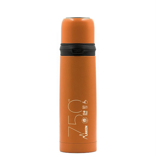 Kukuxumusu von Laken Edelstahl-Thermoskanne 0,75 l Orange