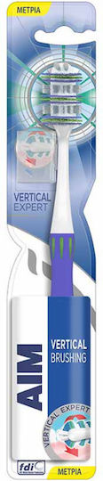 AIM Vertical Expert Zahnbürste Mittel Blau