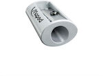 Metallic Maped Single Silver Pencil Sharpener