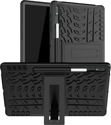 Sonique Waterproof Plastic Durable Black Samsung Galaxy TAB S7+ 12.4", Galaxy TAB S8+ 12.4