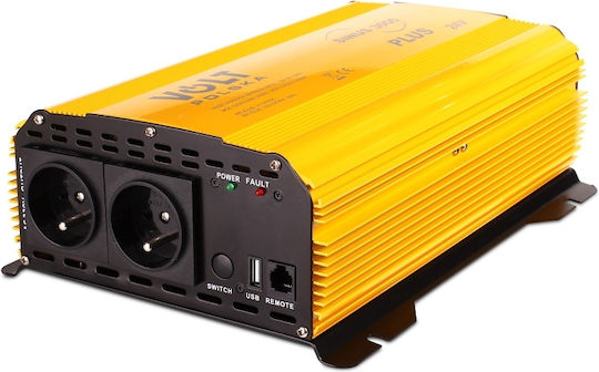 Volt Polska Car Power Inverter Pure Sinewave 1500W for Conversion of 24V DC to 230V AC