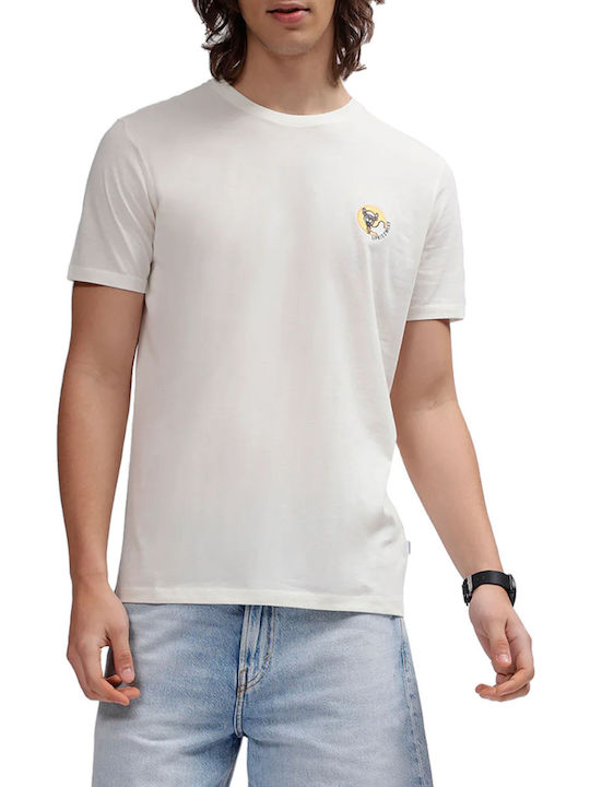 Lindbergh T-shirt Bărbătesc cu Mânecă Scurtă Ecru