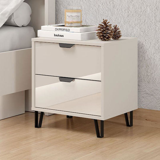 Комод Lucca No2f Дървен Черен 48x40x52см