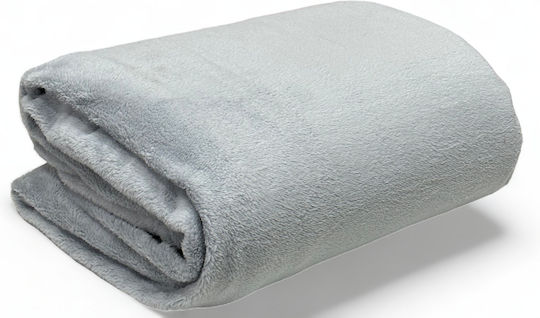 Olia Home Κουβέρτα Fleece Υπέρδιπλη 220x240εκ. Γκρι 96.108