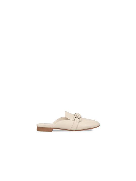 Flat Mules σε Λευκό Χρώμα