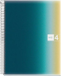 Miquelrius Spiral Notebook Pp Aurora Iceland A4, Ruled, 120 Sheets, 4 Subjects