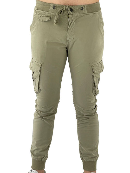 Dsplay Herrenhose Cargo Elastisch Khaki