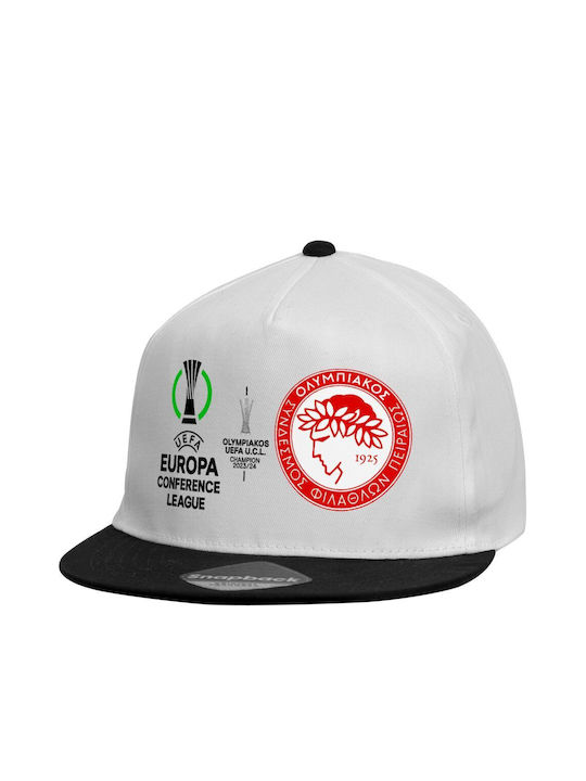 Beechfield Olympiacos Uefa Europa Conference League Champion 2023/24 Snapback Cap White
