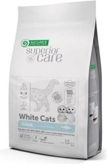 Natures Protection White Cats Τροφή Γάτες Λευκή Γούνα Ρέγκα 1,50 Kg