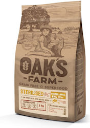 Oak's Farm Grain Free Adult Sterilised Cat Salmon & Krill 2kg Oak's Farm Grain Free Adult Sterilised Cat Salmon & Krill 2kg