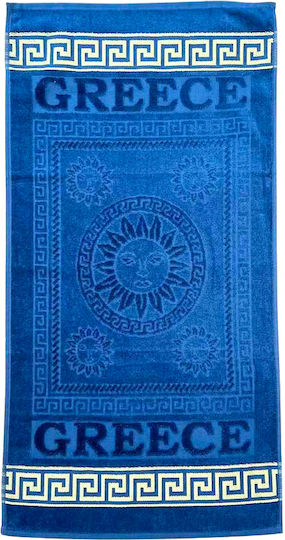 Beach Towel Cotton Blue 140x70cm.